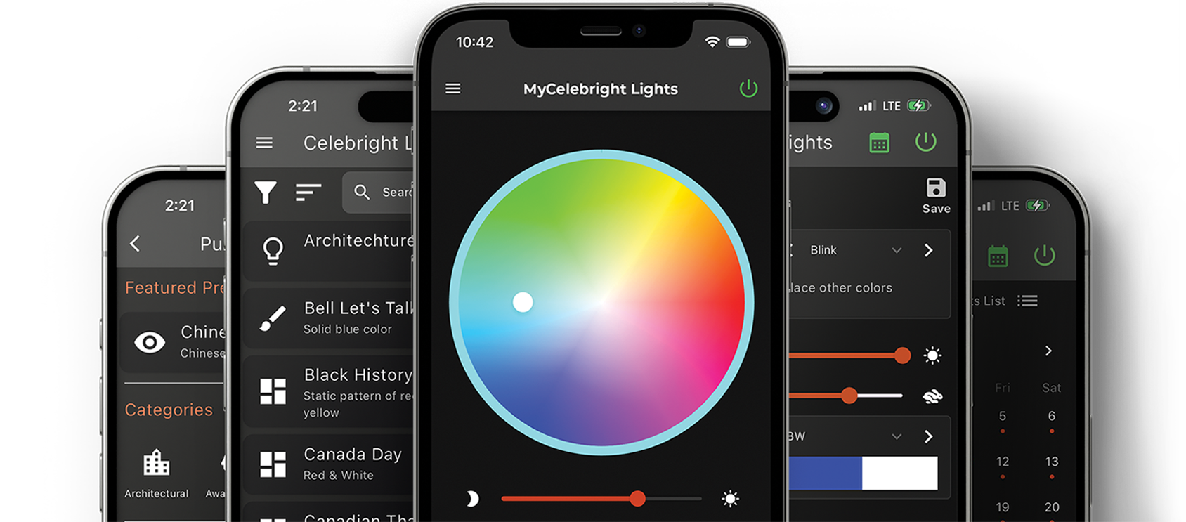 Celebright app screens