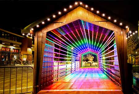 Local company’s Twinkle Tunnel puts the sparkle in the season, shines a light on mental health
