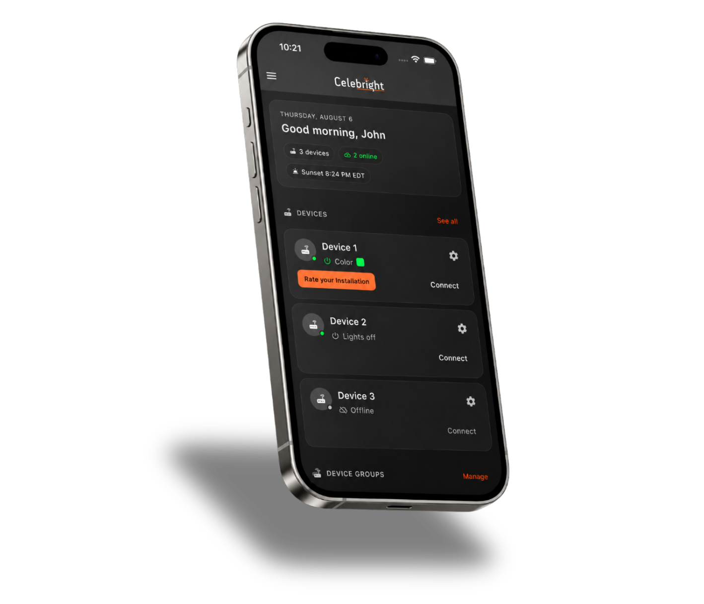 Celebright app Device Groups