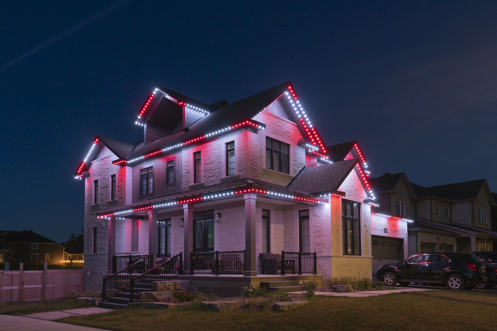Permanent smart lighting installed on the CHEO Dream of a Lifetime Lottery grand prize home, donated by Celebright