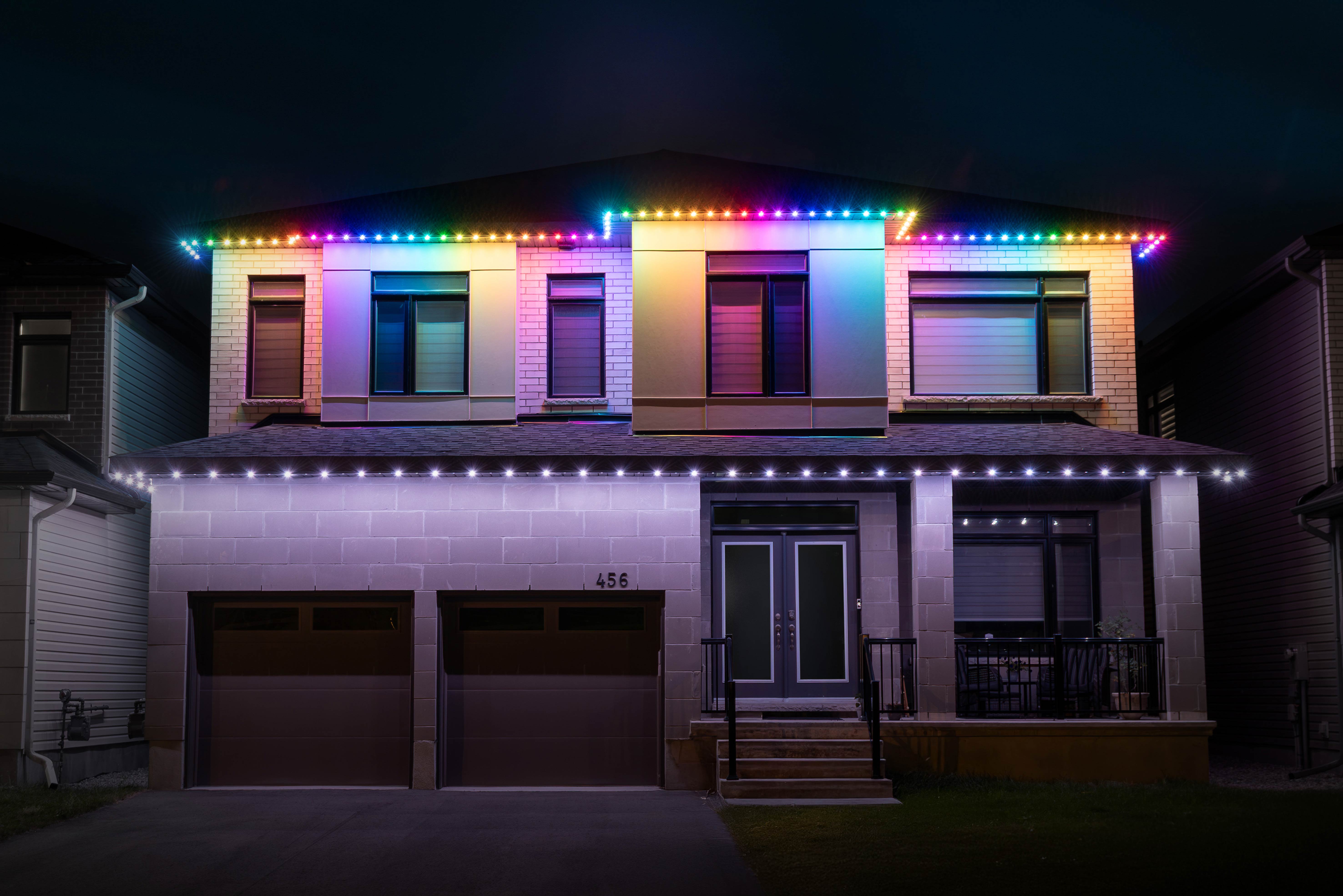 Outdoor lighting on a home